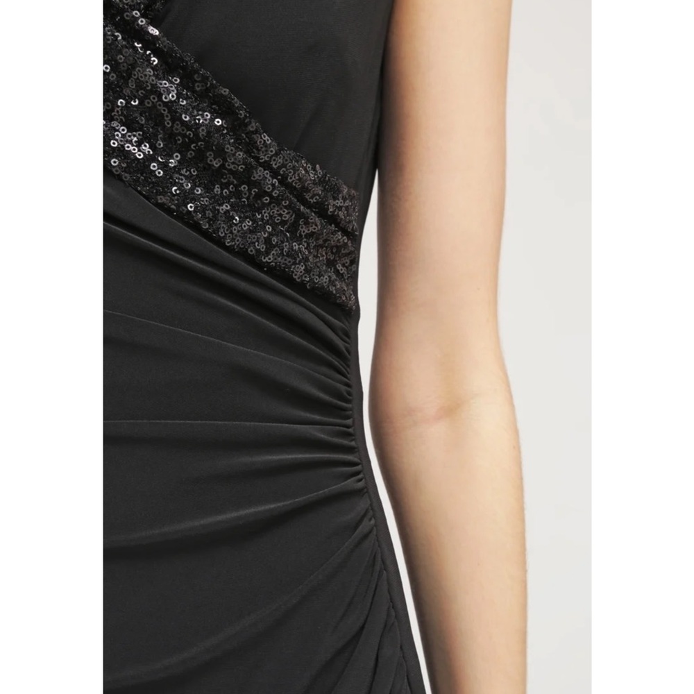 Like New Lauren Ralph Lauren Black Sequin Embellished Maxi Dress - Picture 7 of 15